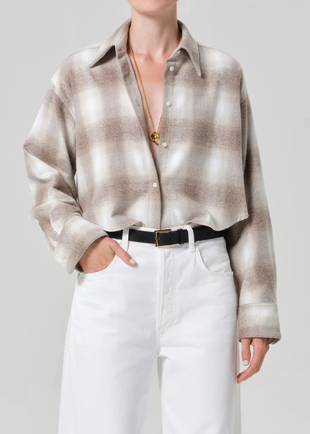 トップス GADID ANONIEM CYRIL / PLAID Ana Cropped Shirt - schifffer plaid – Madeleine George