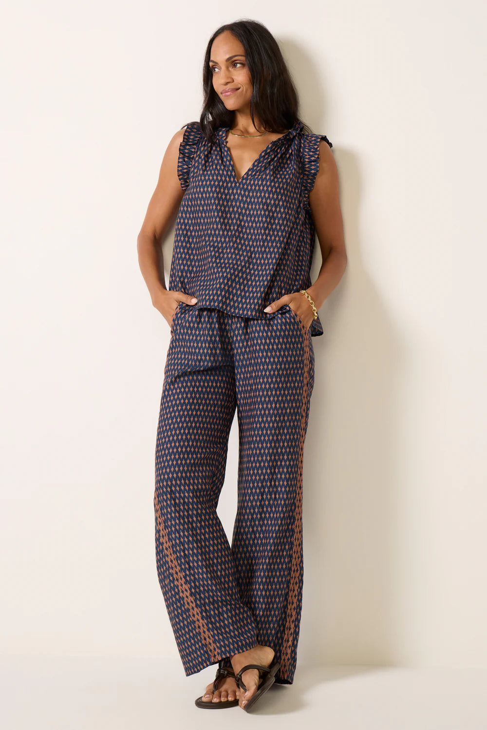 Navy Diamond Bex Top
