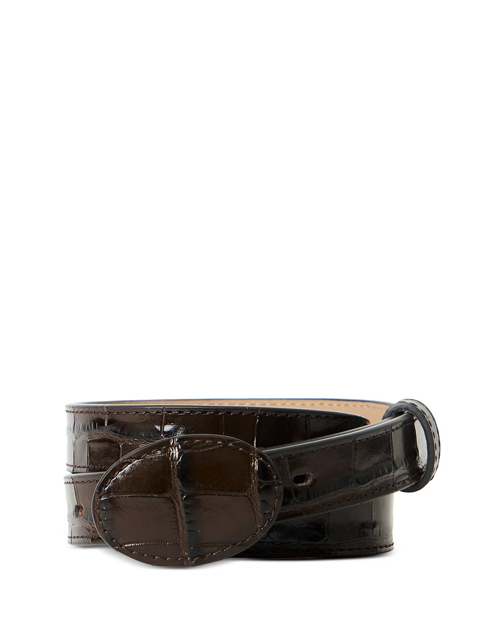 June Croco Belt - Brown
