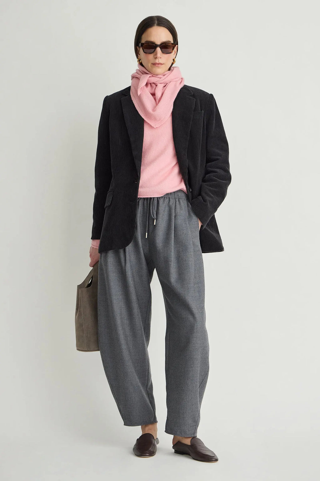 EVERYDAY PULL ON PANT in Grey Melange