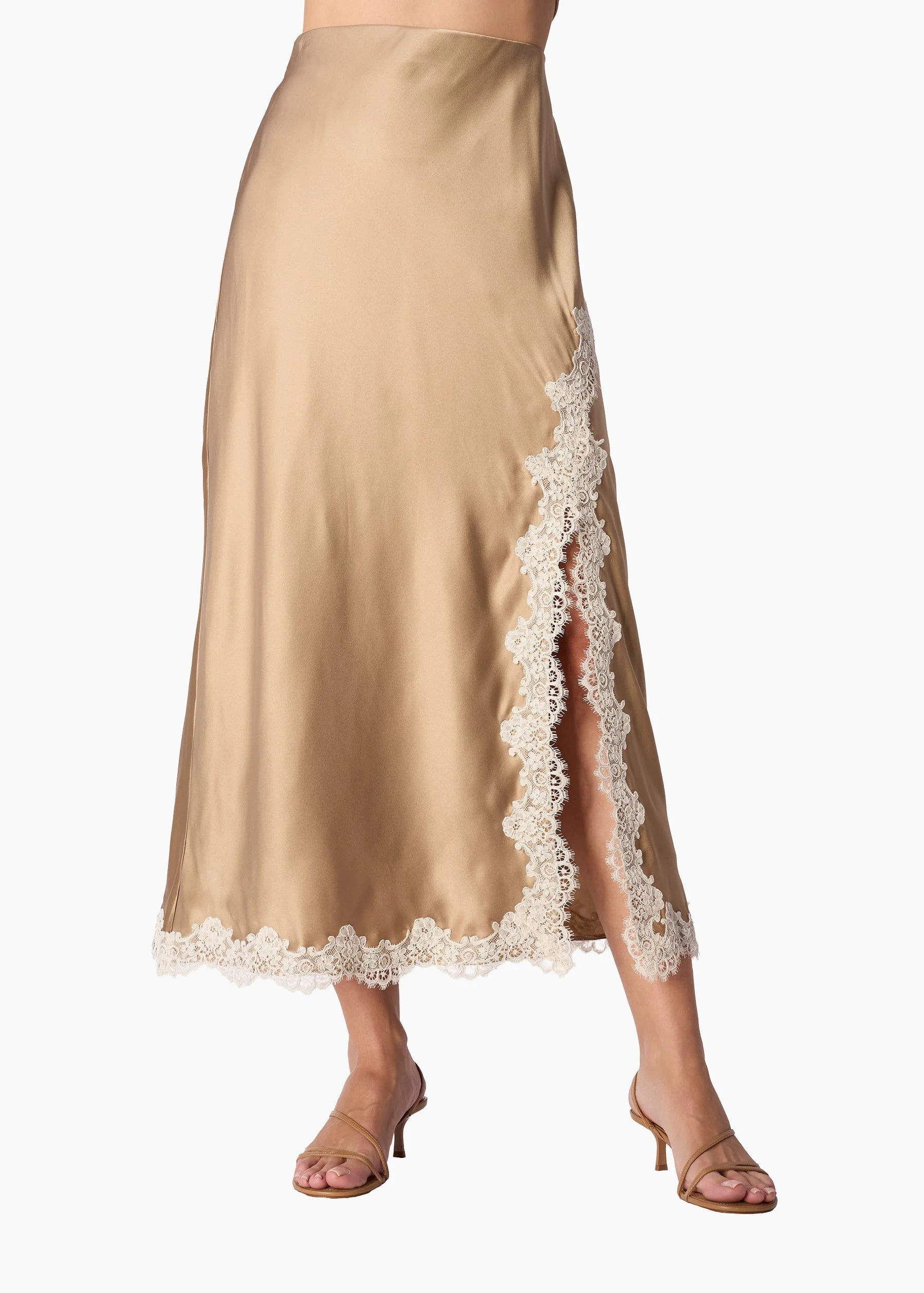 Teagan Silk Midi Skirt