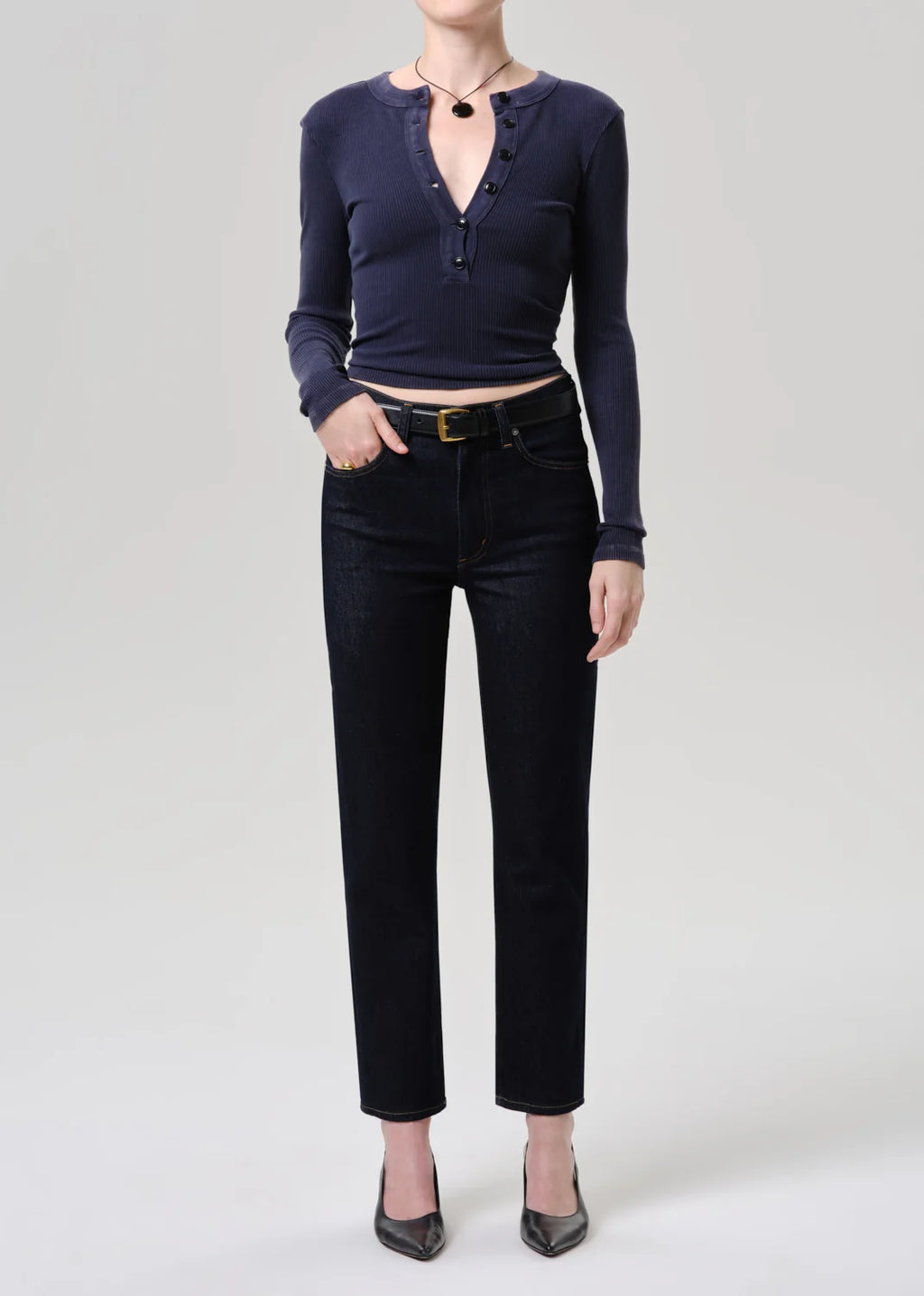 Caia High Rise Straight Jean