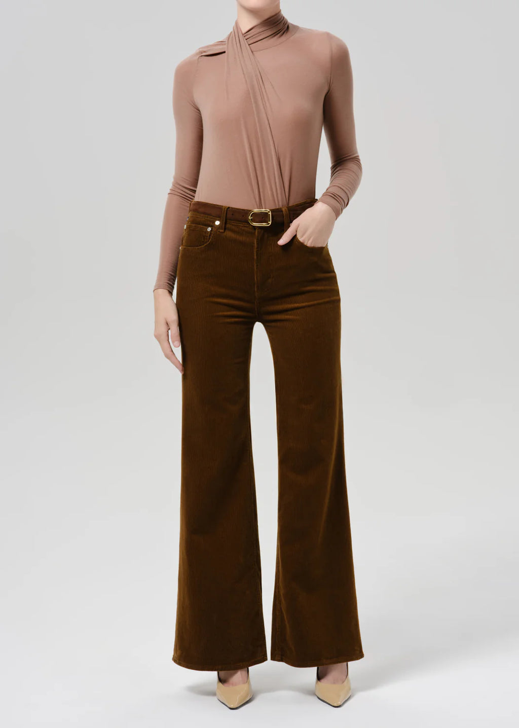 Kimberly 70's Flare Corduroy in Manuka