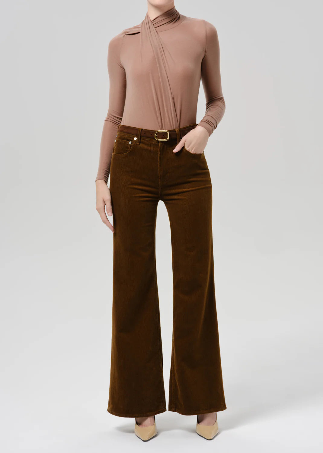 Kimberly 70's Flare Corduroy in Manuka