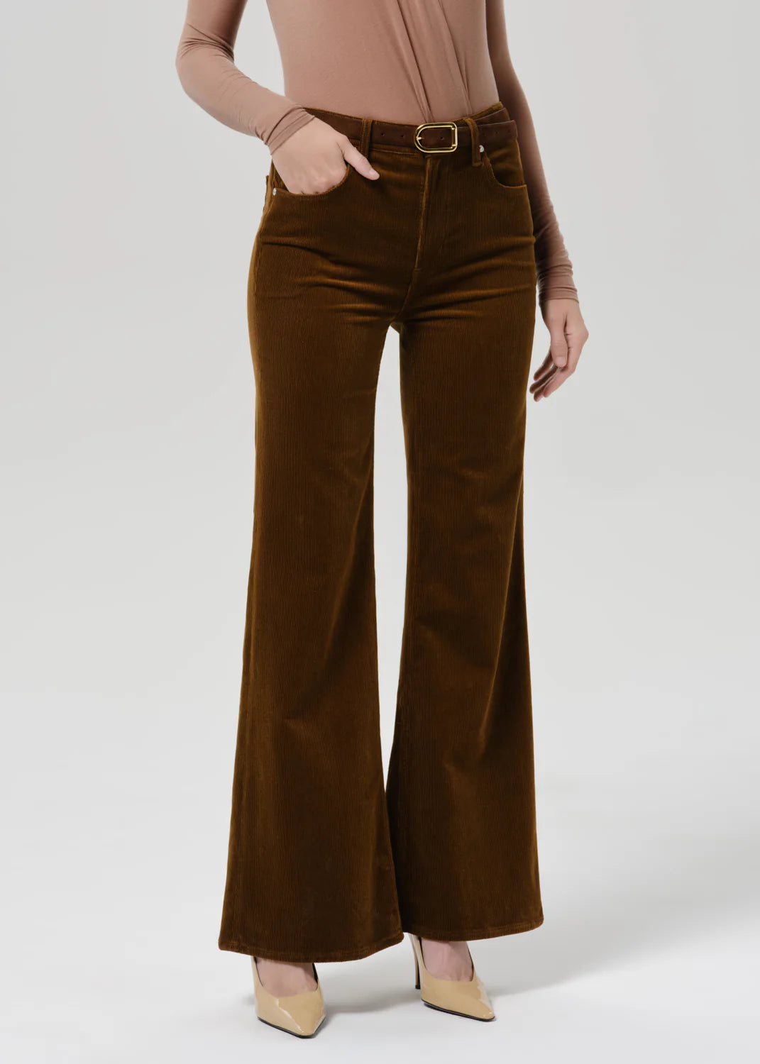 Kimberly 70's Flare Corduroy in Manuka