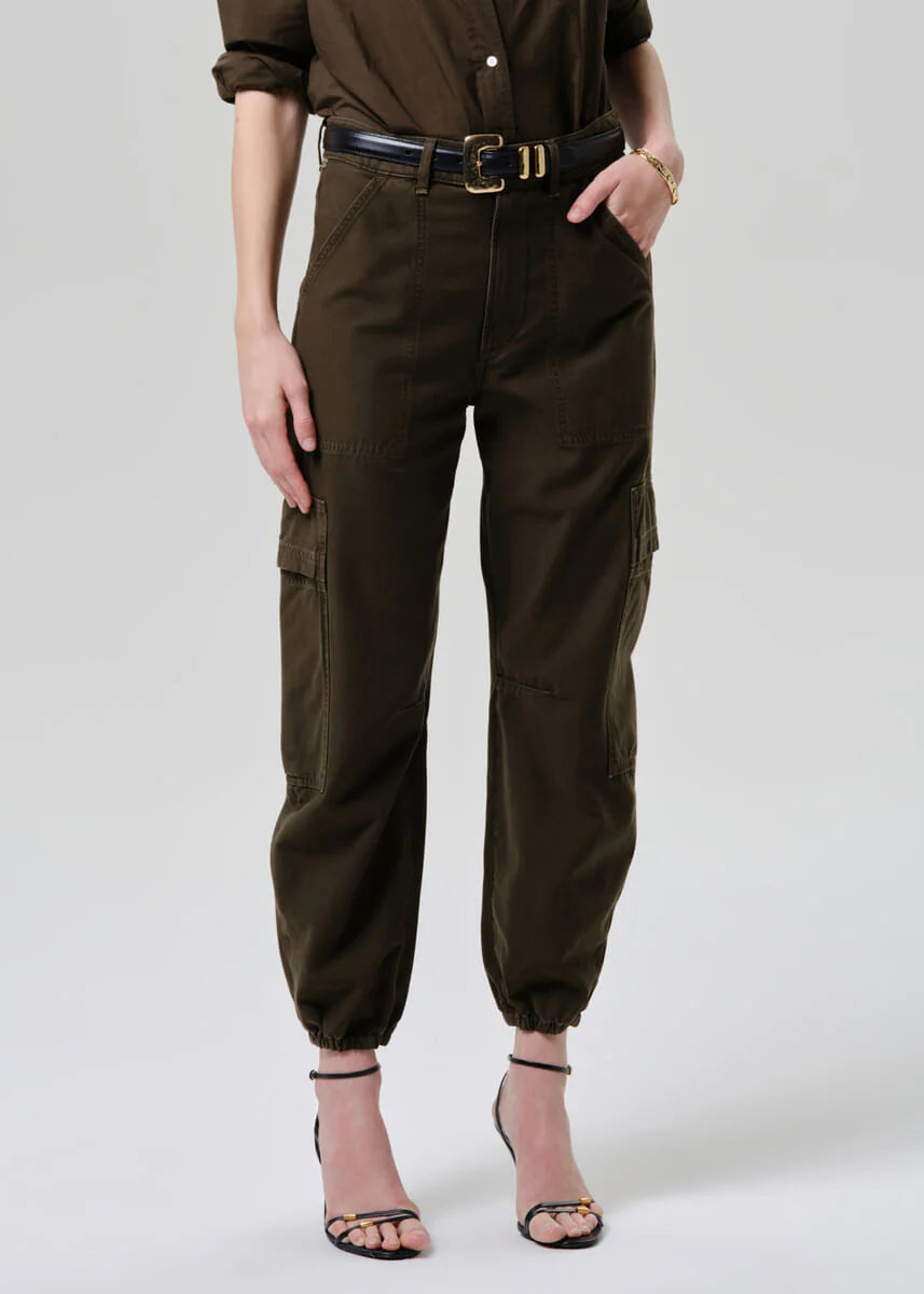 Ciela Bubble Hem Utility in Moss