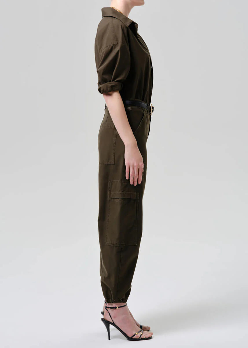 Ciela Bubble Hem Utility in Moss