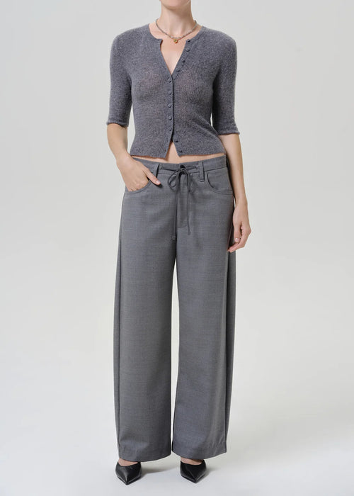 Brynn Drawstring Trouser in Gris