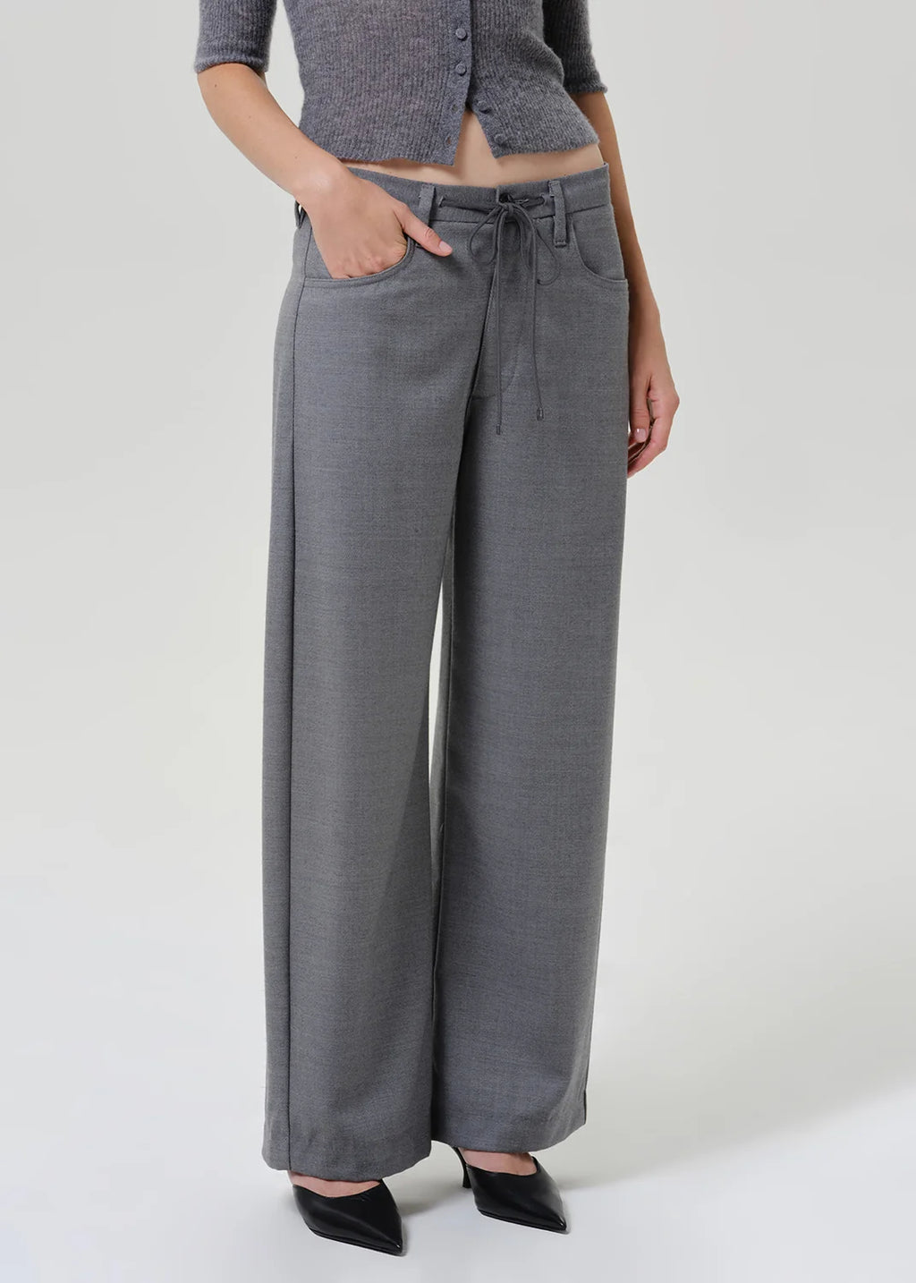 Brynn Drawstring Trouser in Gris