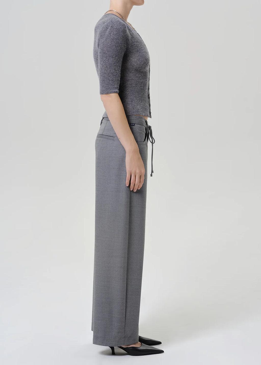 Brynn Drawstring Trouser in Gris