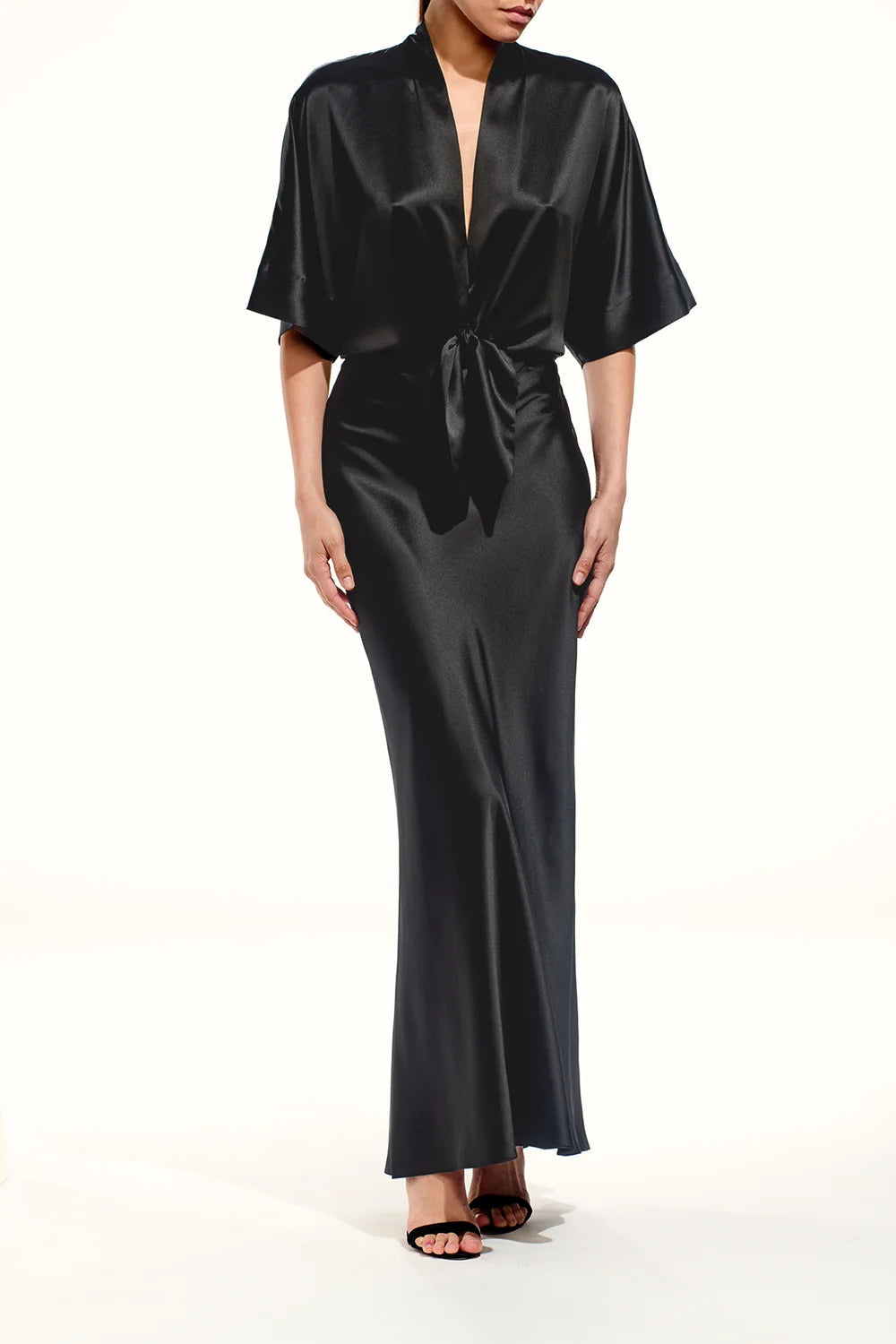 Bias Maxi Skirt in Black
