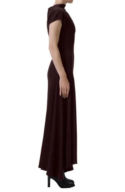 Kira Sculptural Dress in Chocolate
