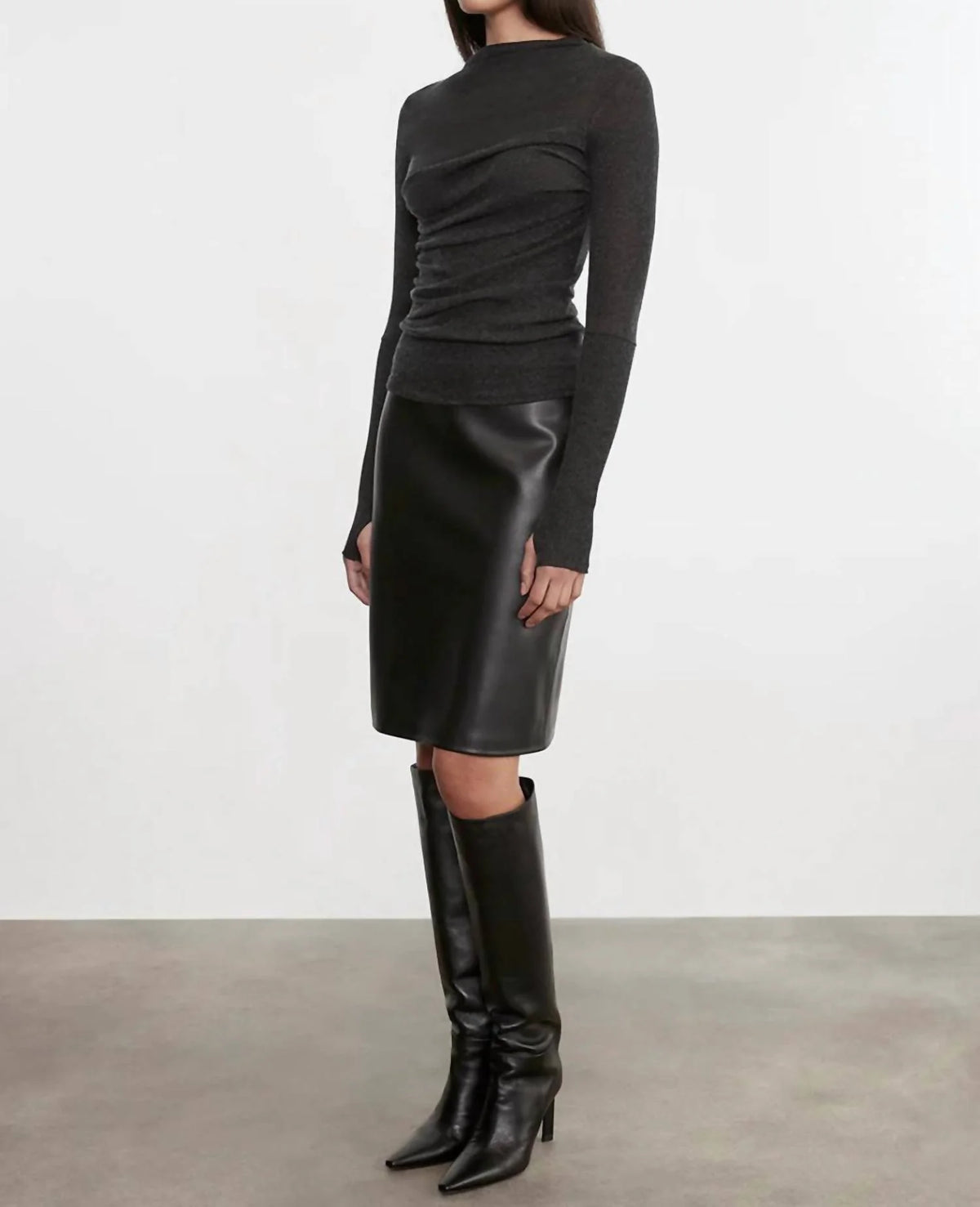 Cashmere Jersey Twist Top