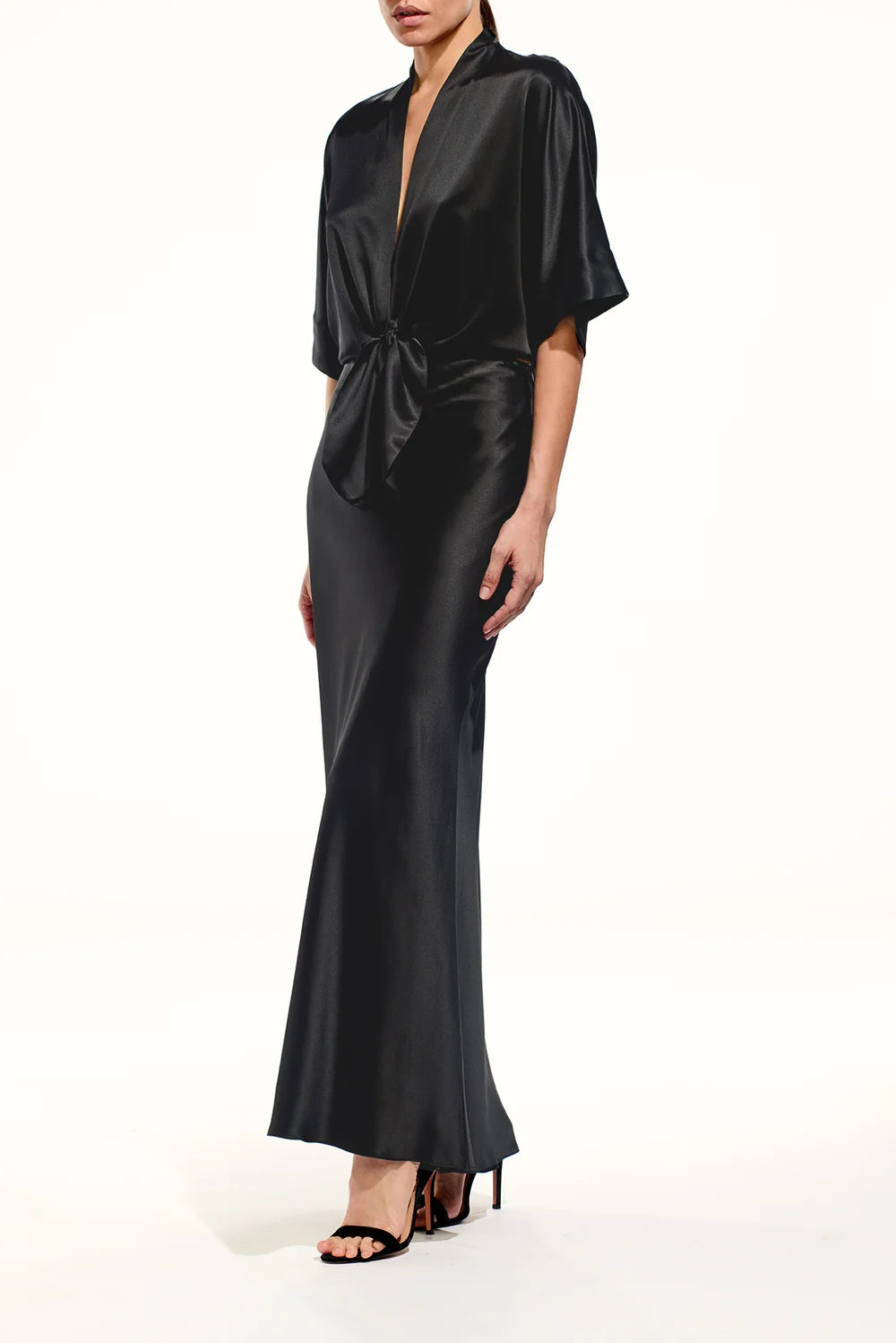 Bias Maxi Skirt in Black