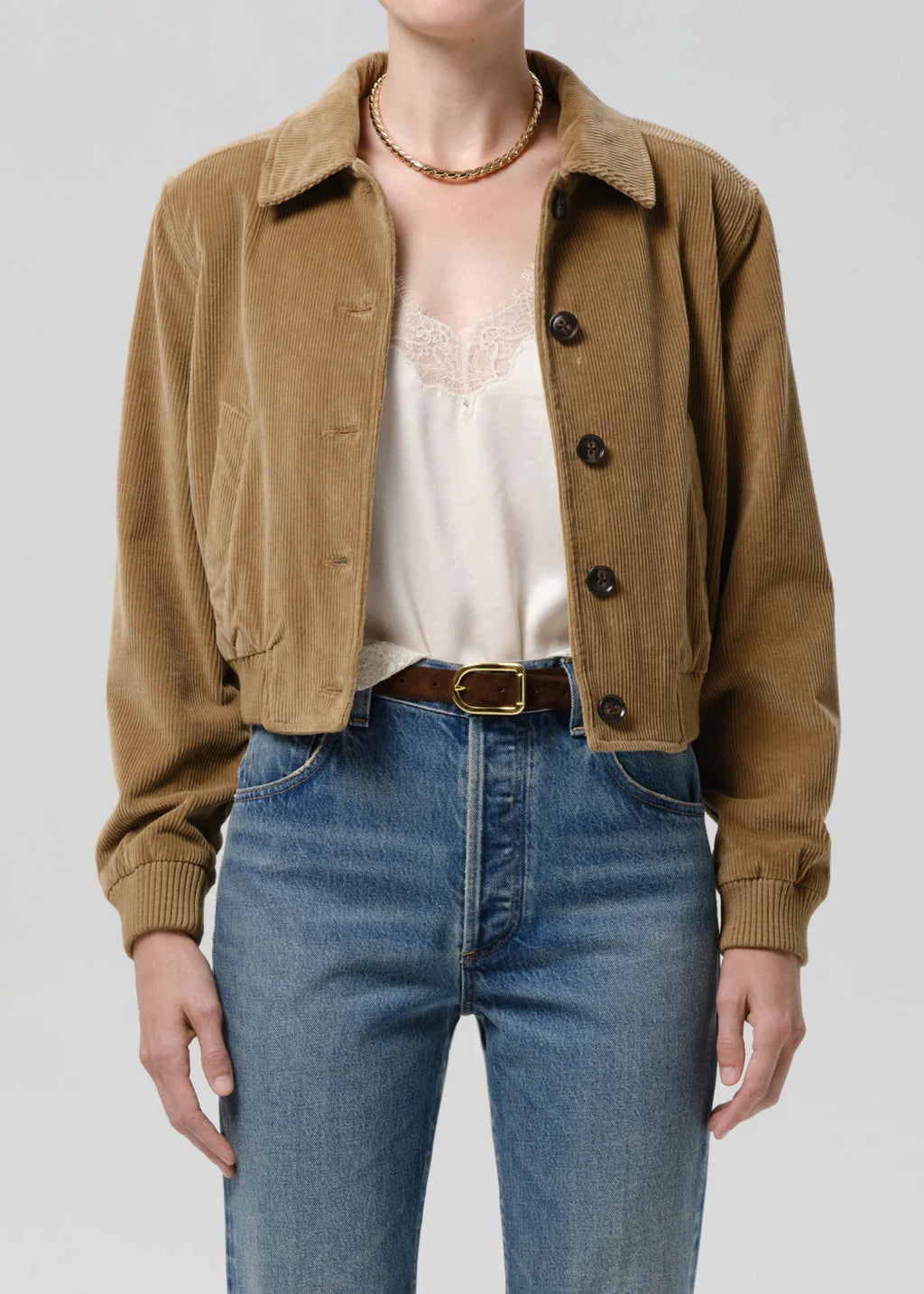 Lola Eve Bomber in Amber