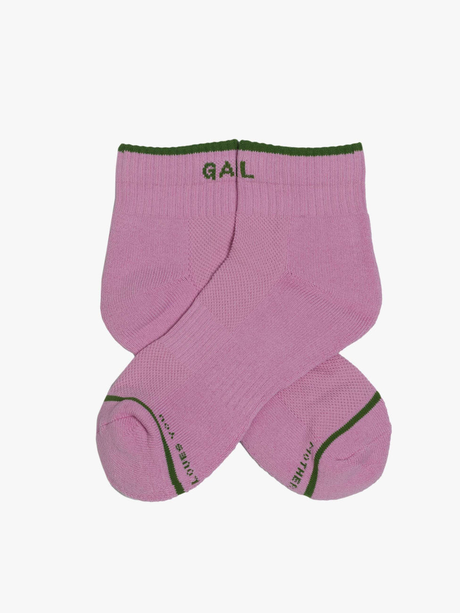 Baby step ankle socks in pink garden girl