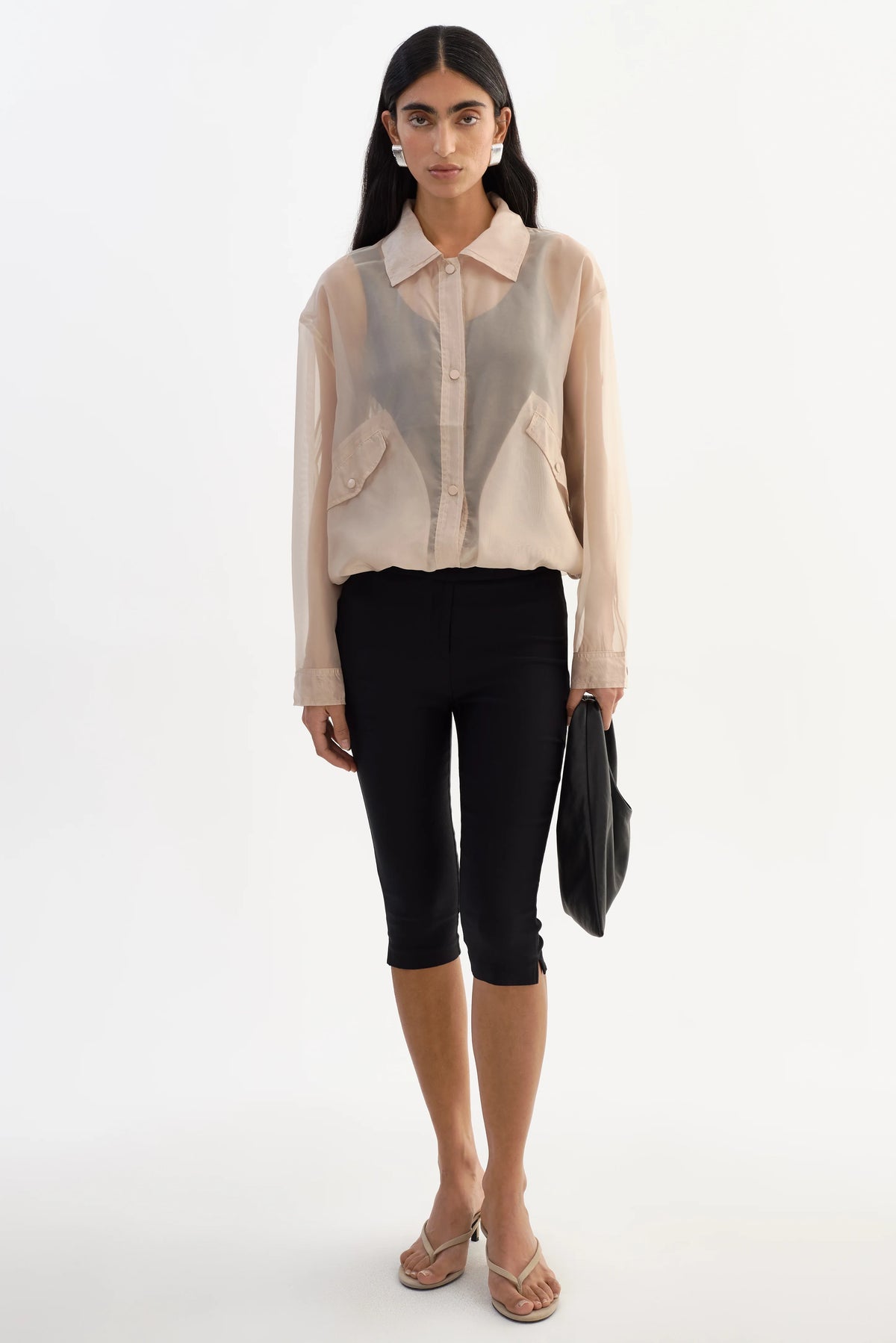 Verma sheer jacket in beige