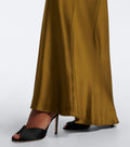 Bias Maxi Skirt in olive