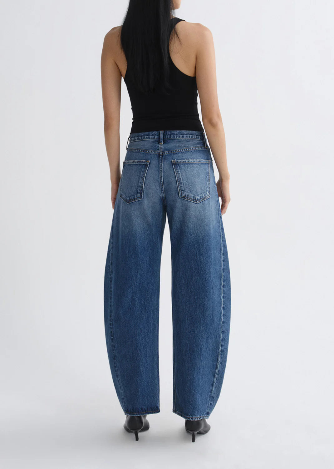 LUNA HIGH RISE PIECED TAPER JEAN