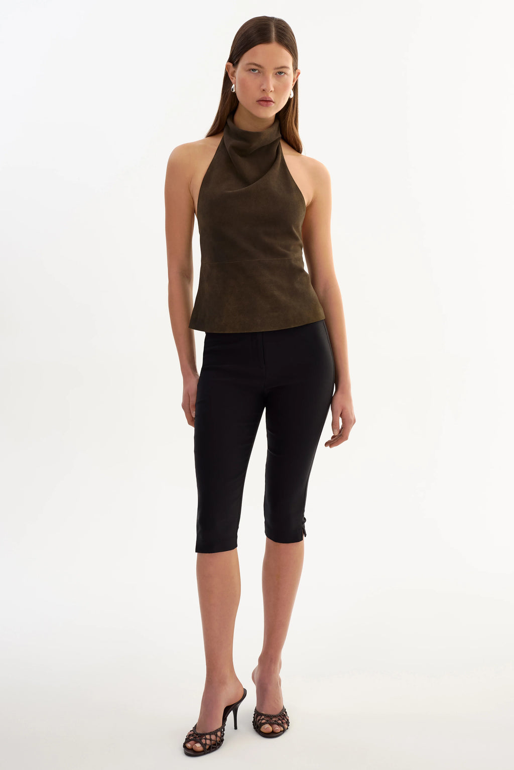 Alva Suede Halterneck Top