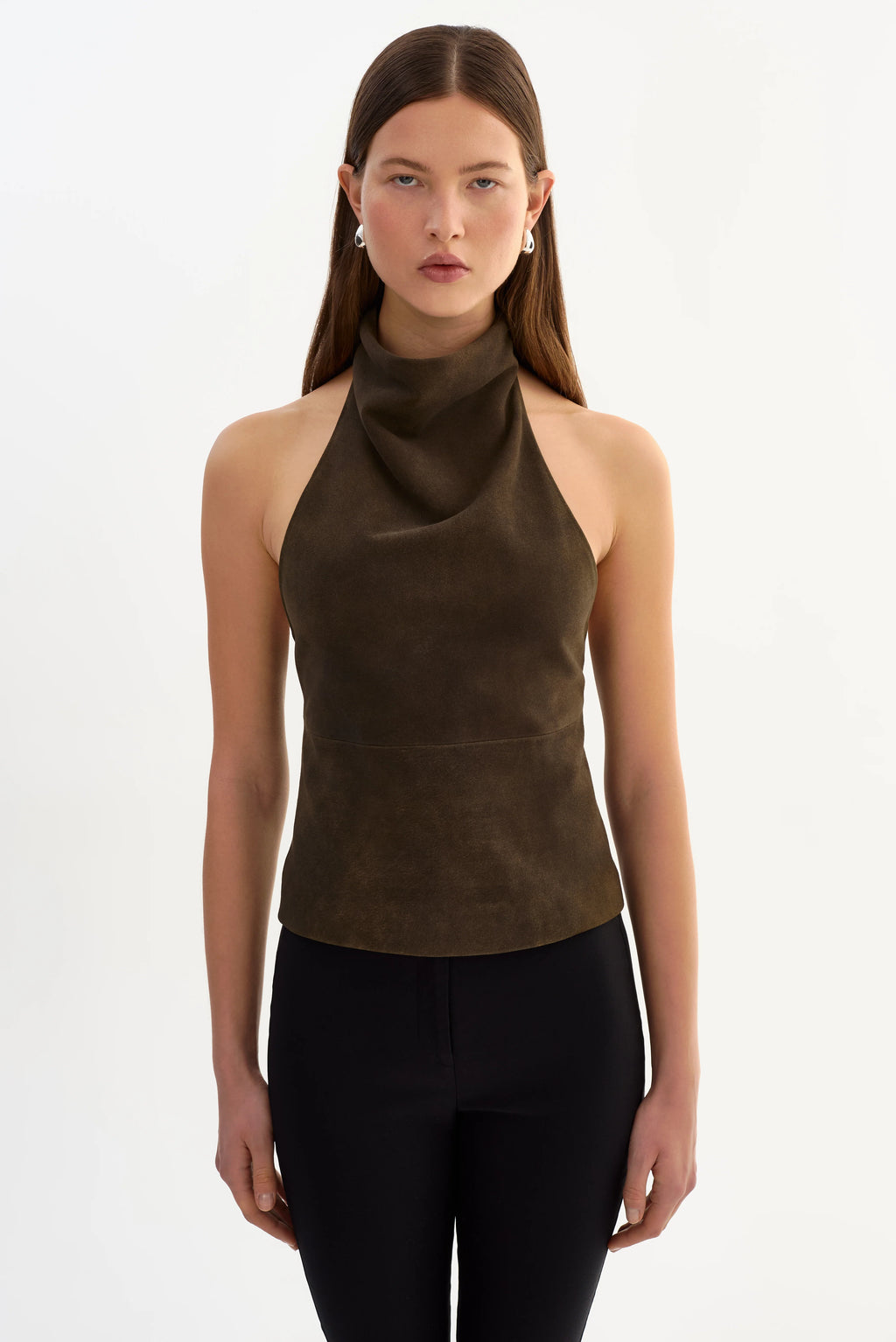 Alva Suede Halterneck Top
