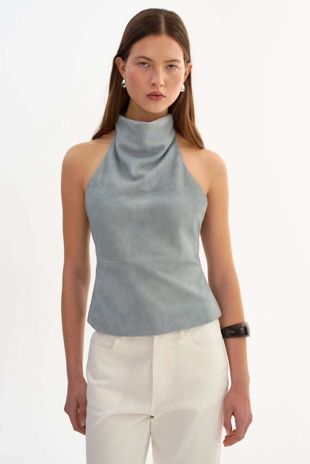 Alva Suede Halterneck Top