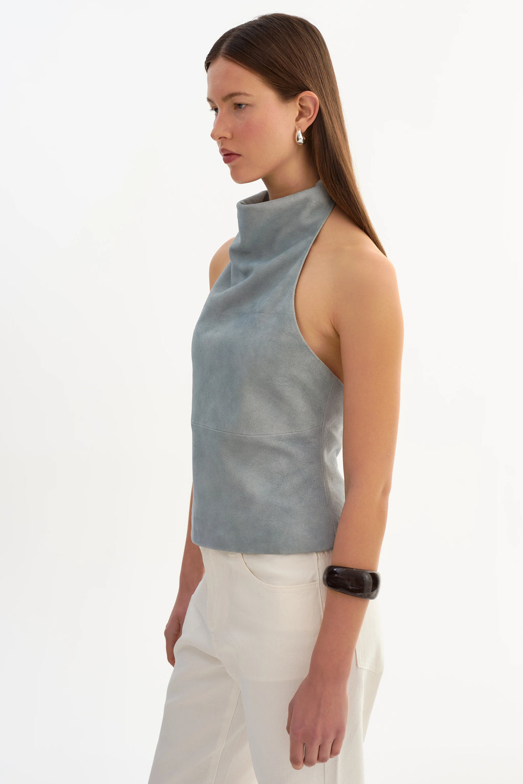 Alva Suede Halterneck Top