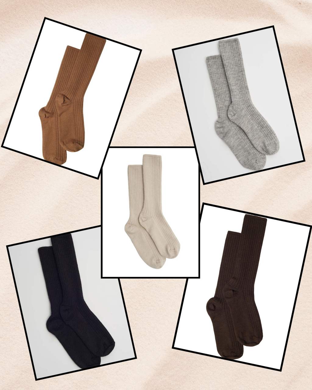 Ali Ribbed Socks - multiple colors available