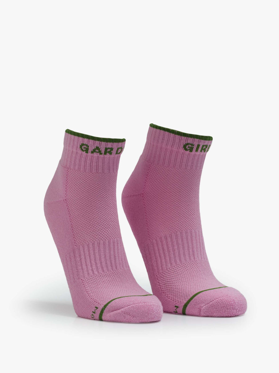 Baby step ankle socks in pink garden girl