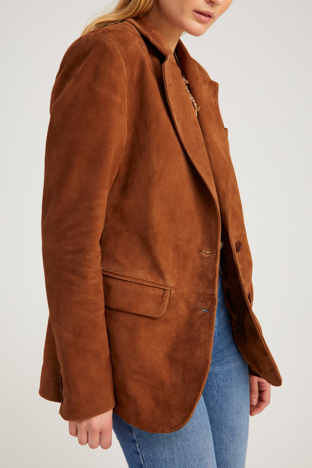 Claire Blazer in Dark Cognac
