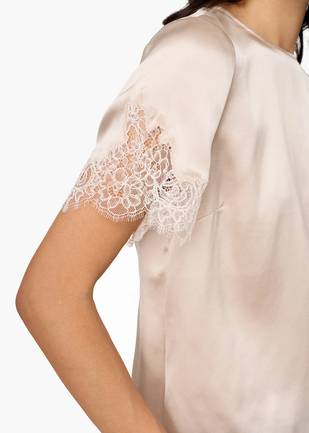 Marguerite Silk Top - oat