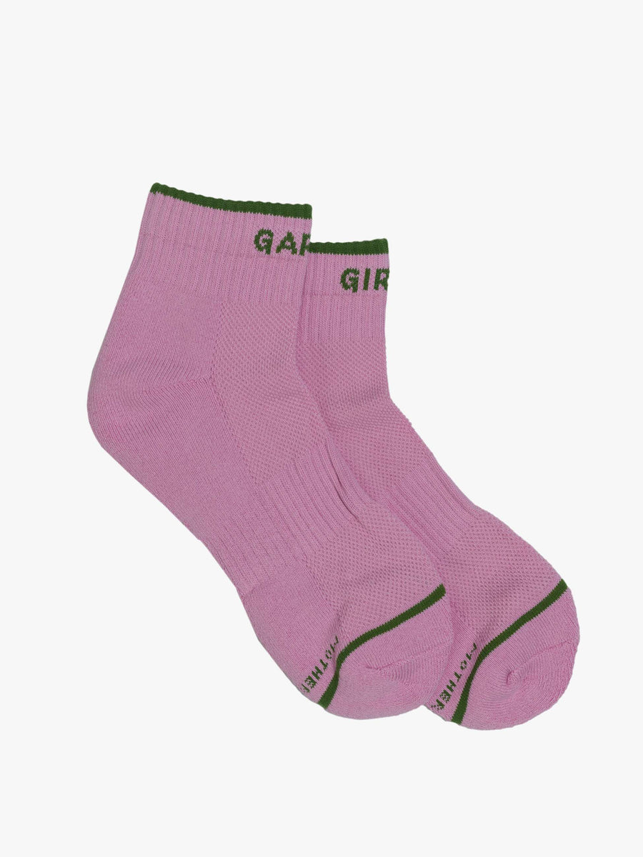 Baby step ankle socks in pink garden girl