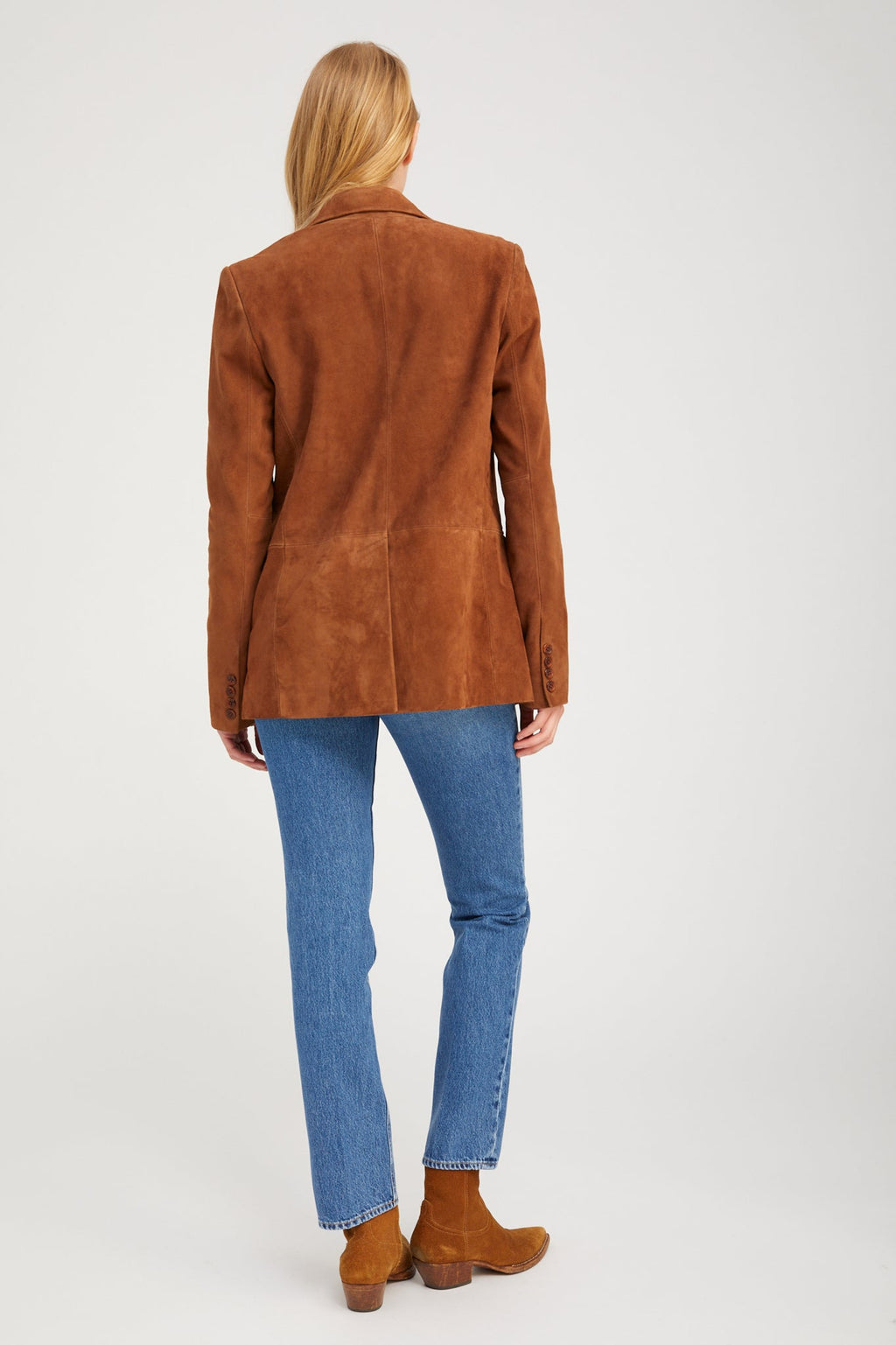 Claire Blazer in Dark Cognac