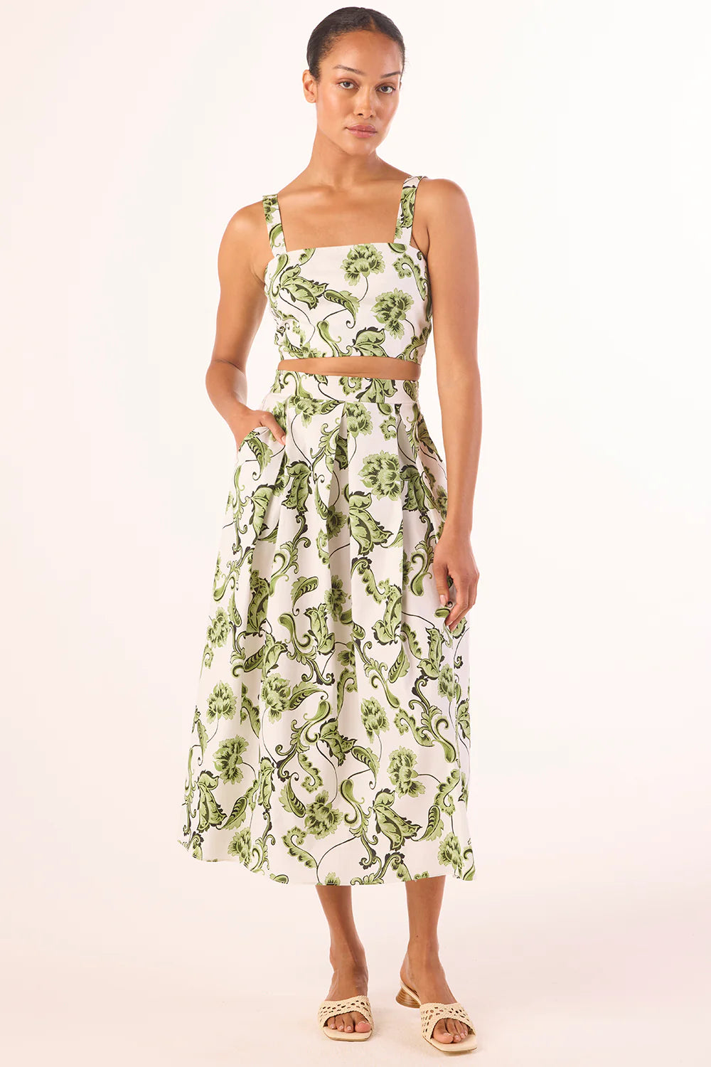 Aggie Skirt - garden paisley