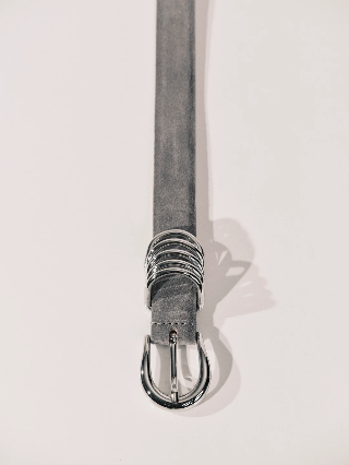 Hollyhock Belt in Fog Suede & Silver