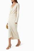 slinky shirt dress in bone