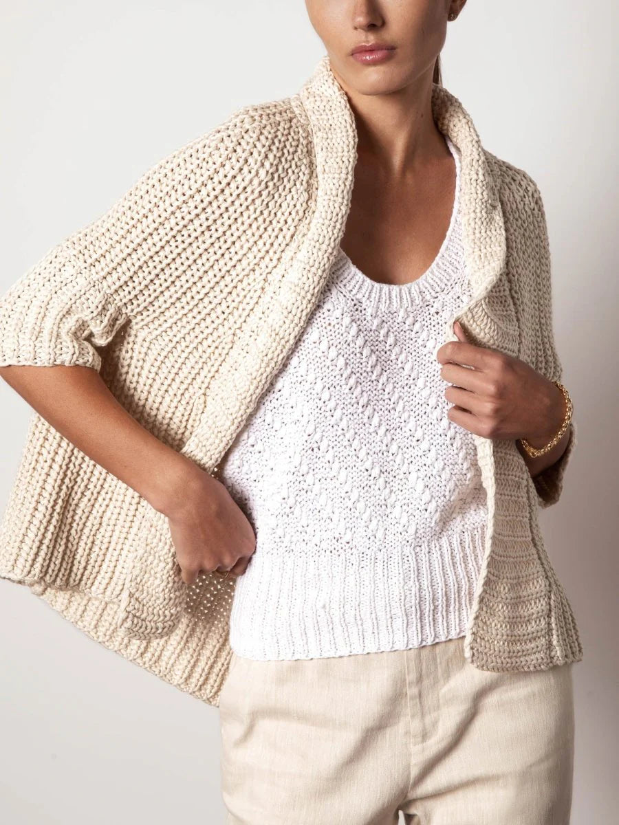 The Fida Handknit Shrug