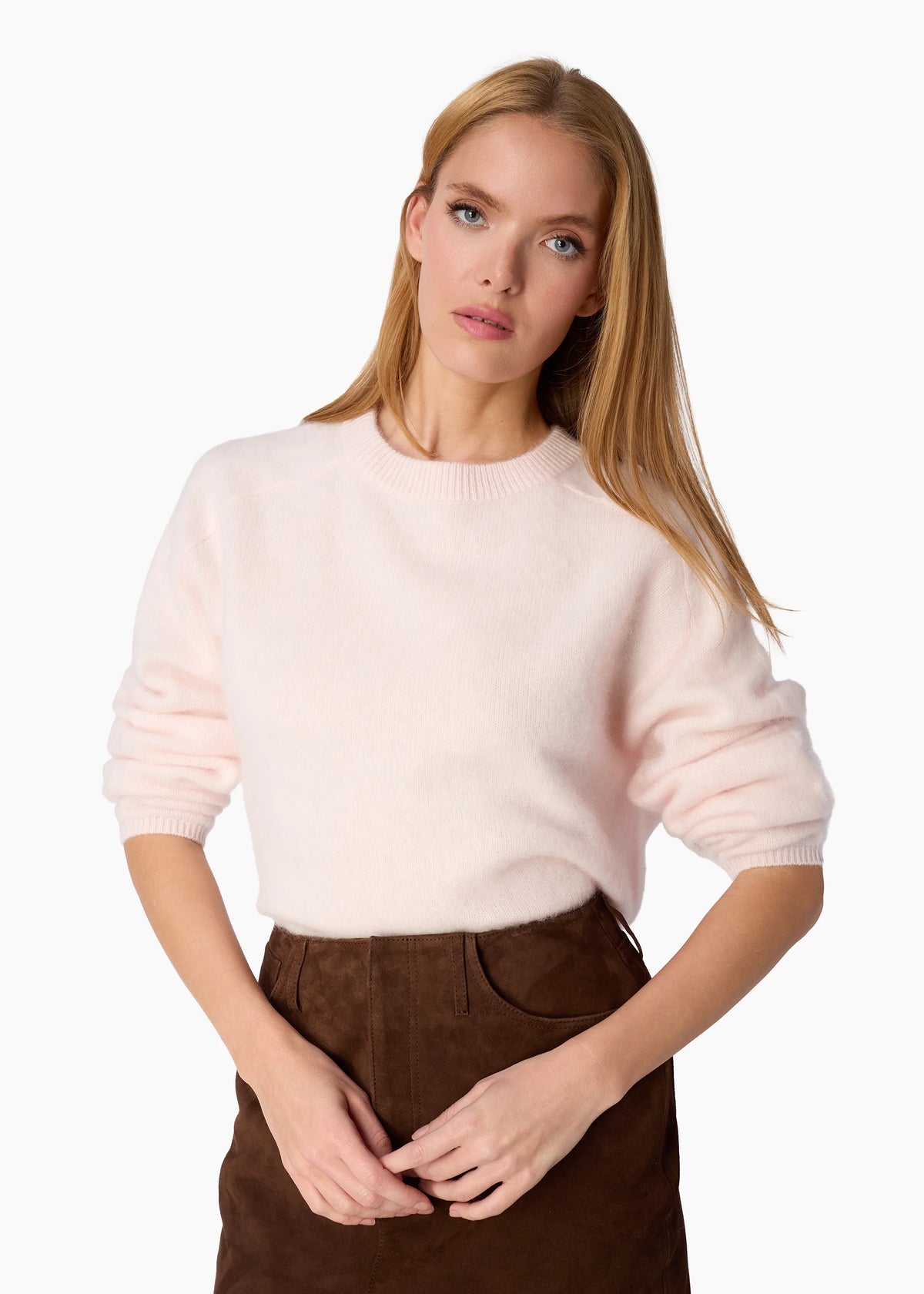 Niall Cashmere Sweater in Pink