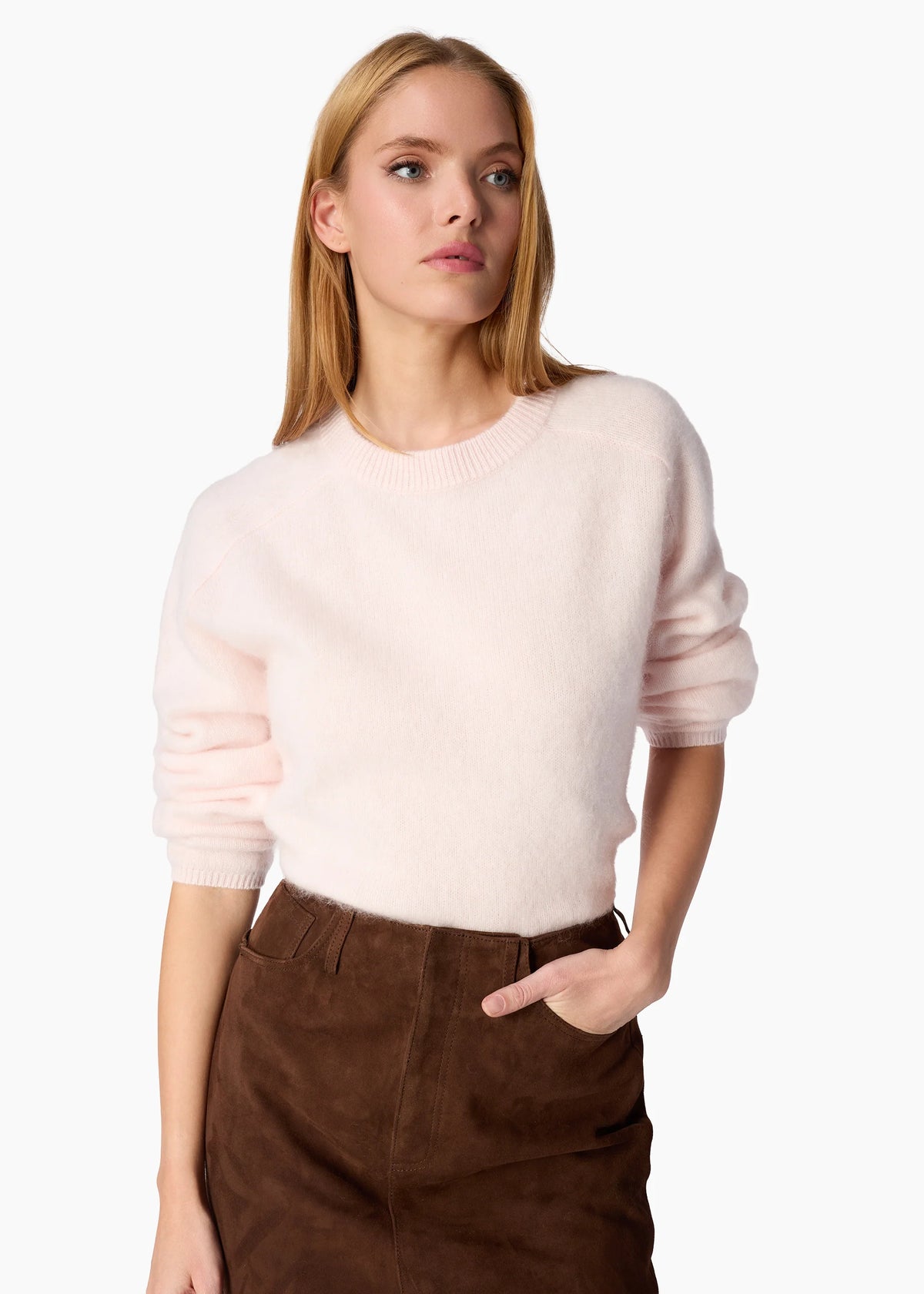 Niall Cashmere Sweater in Pink