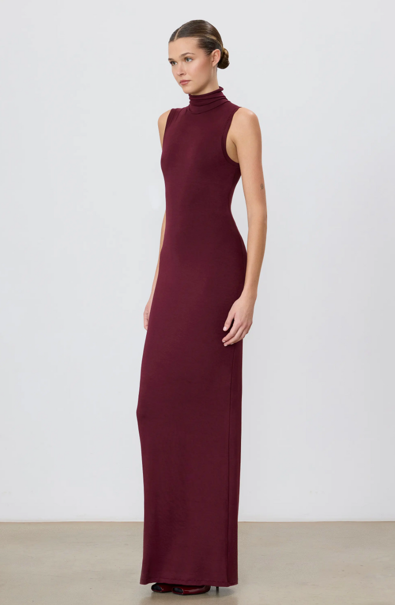 Harlow dress in oxblood