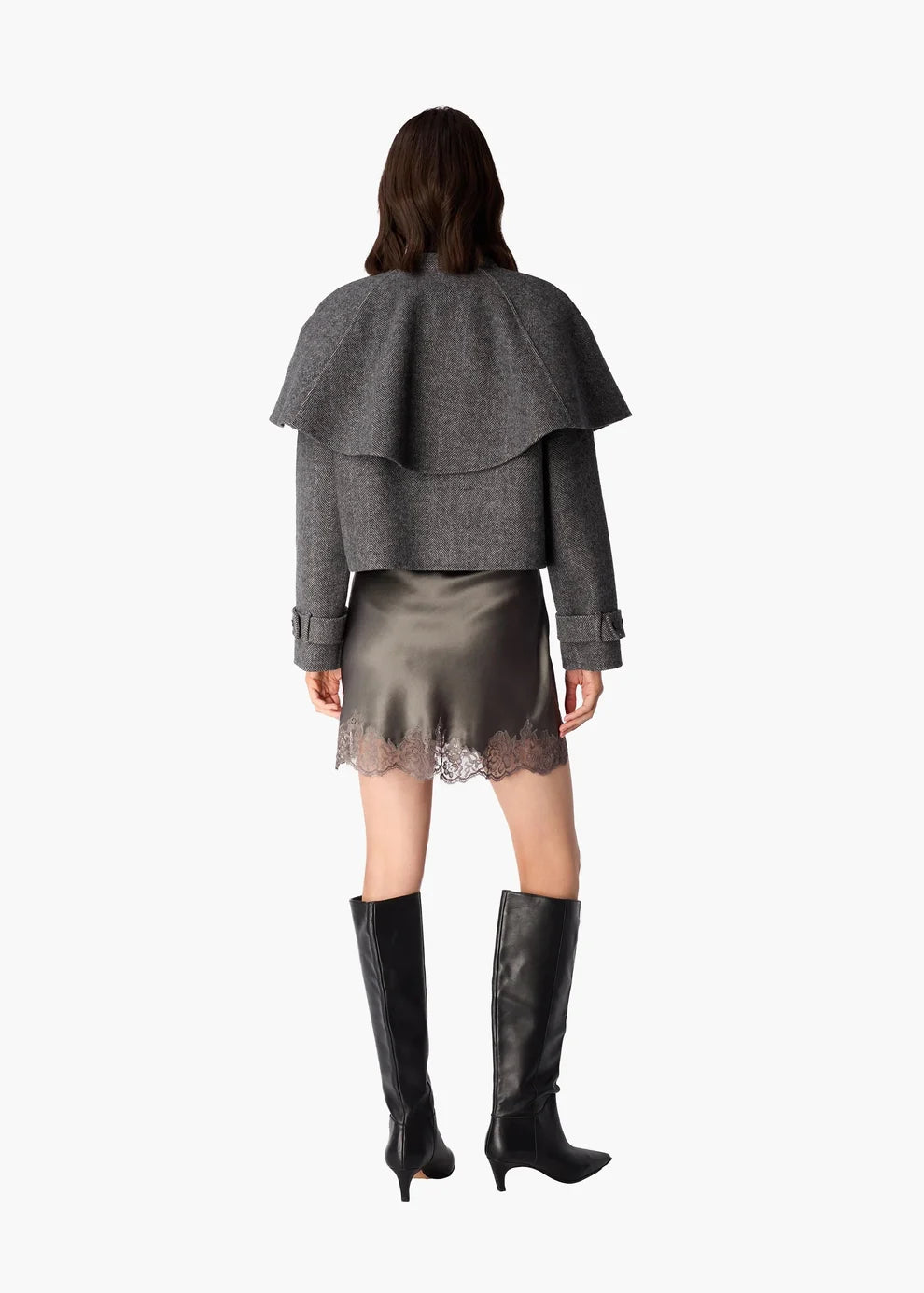 Adler Herringbone Jacket in Dark Grey