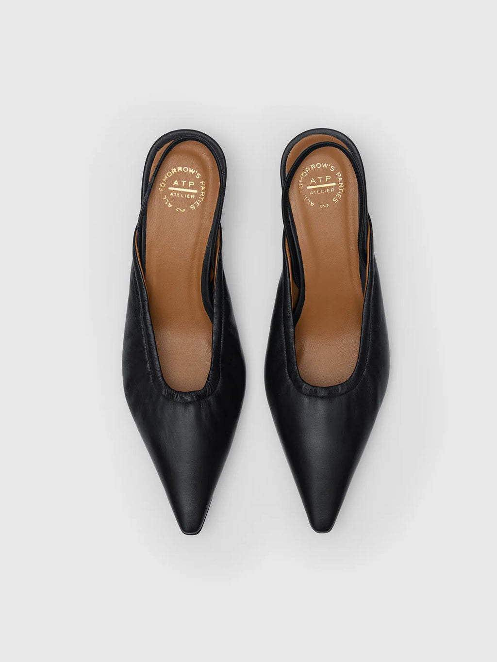 Lana Black Shiny Nappa Slingbacks