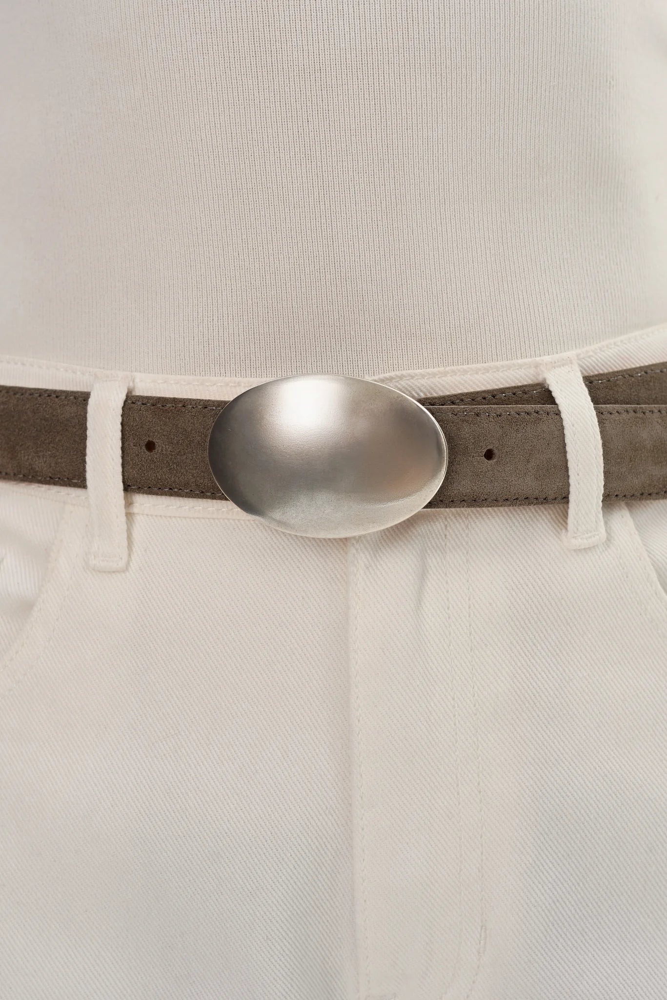 Marbella Suede Belt - Steel Gray