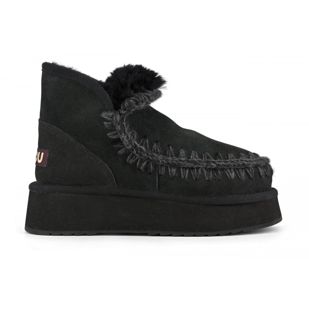 Mini Eskimo Platform Boots in Black