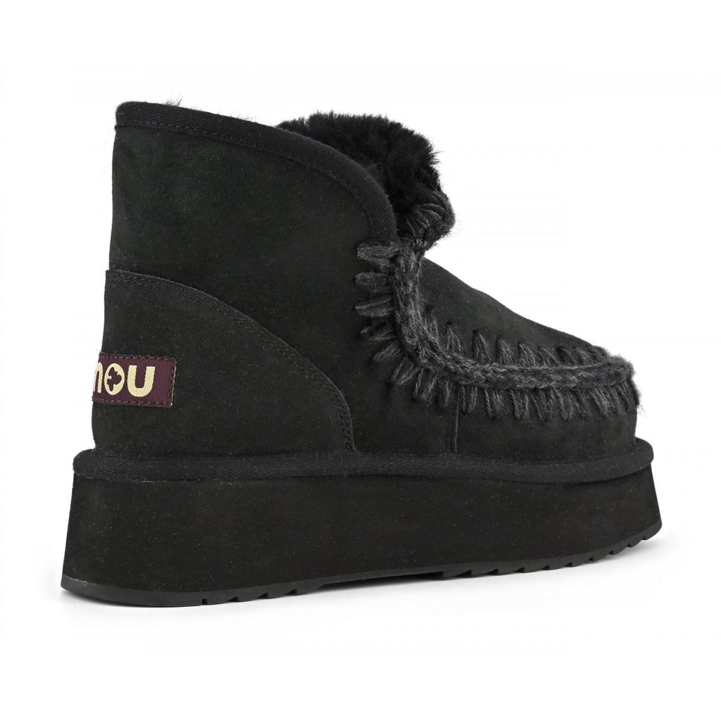Mini Eskimo Platform Boots in Black