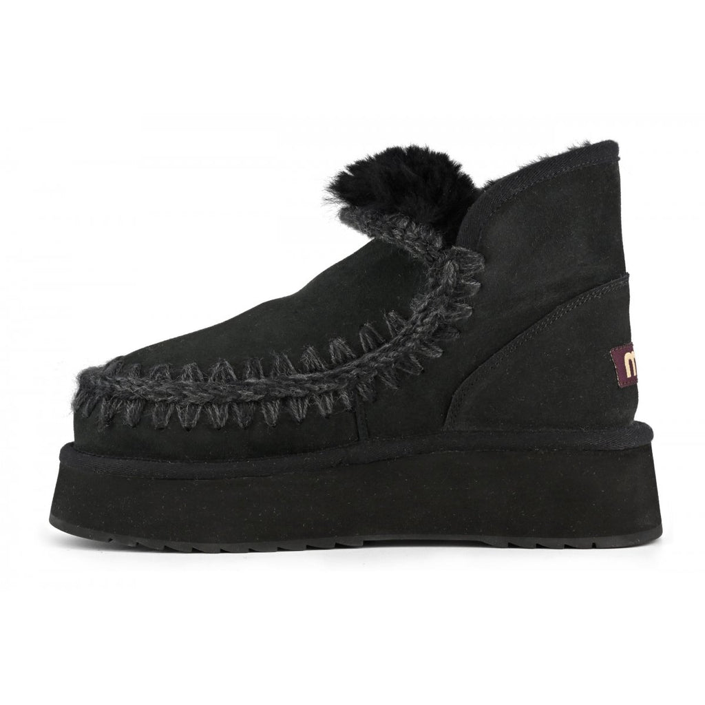 Mini Eskimo Platform Boots in Black