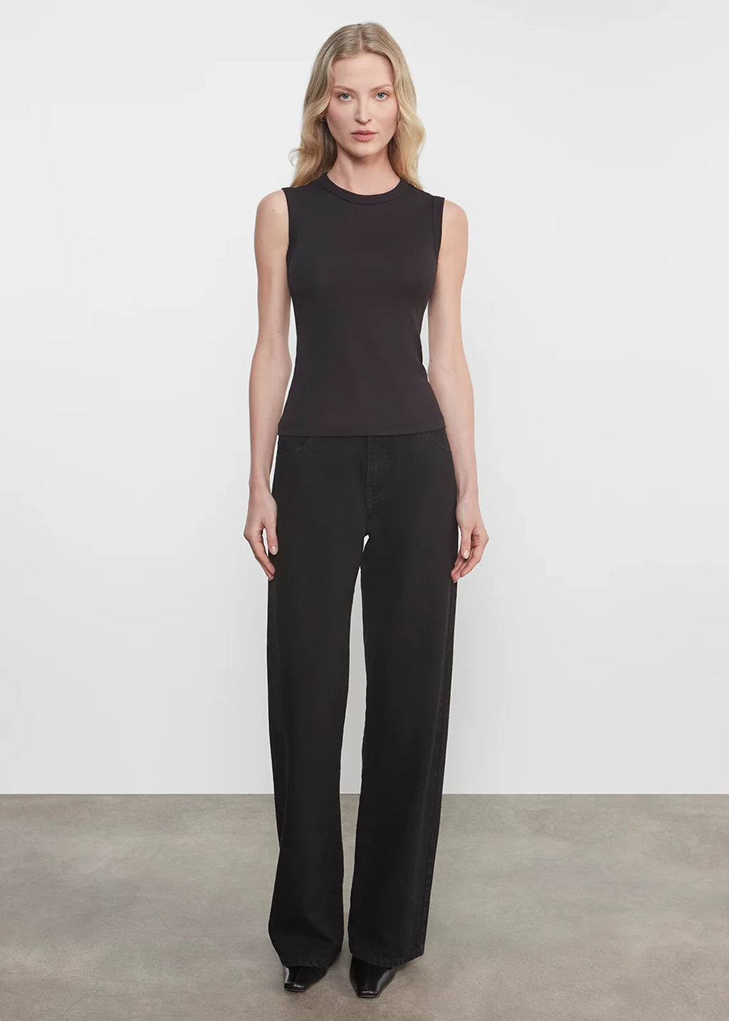 Supima Cotton New Classic Sleeveless - Black