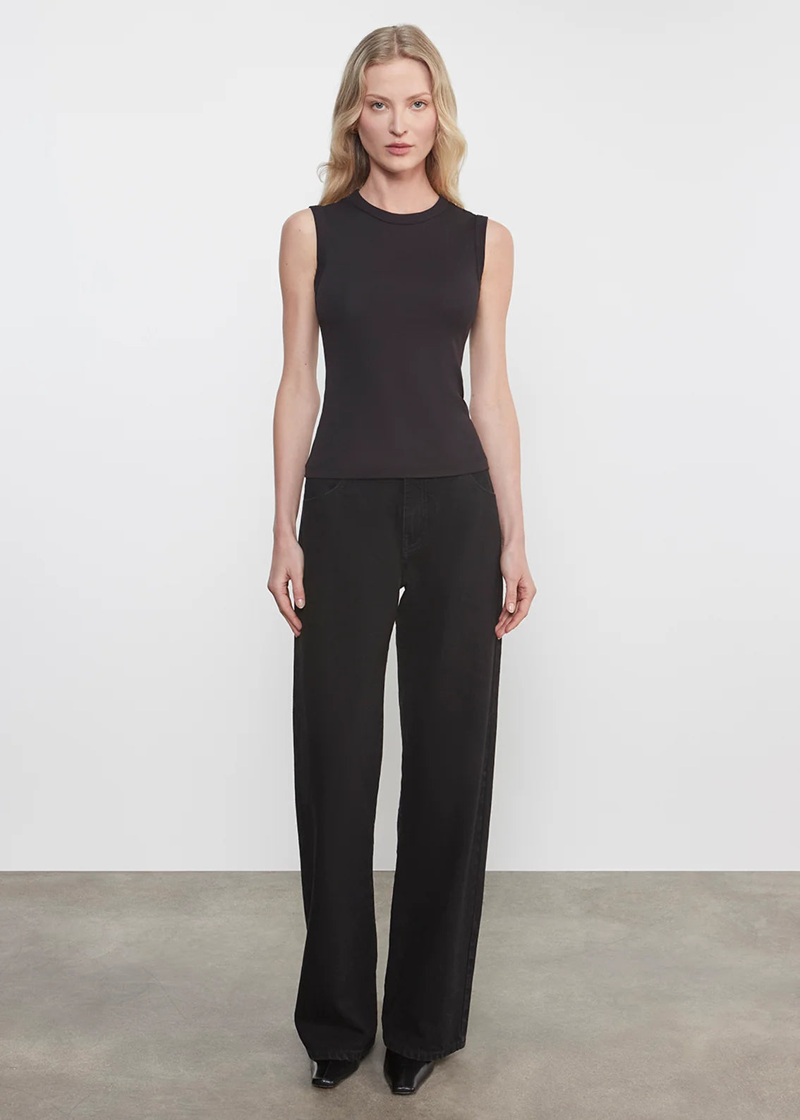 Supima Cotton New Classic Sleeveless - Black