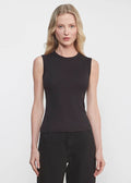 SUPIMA COTTON NEW CLASSIC SLEEVELESS TEE - black