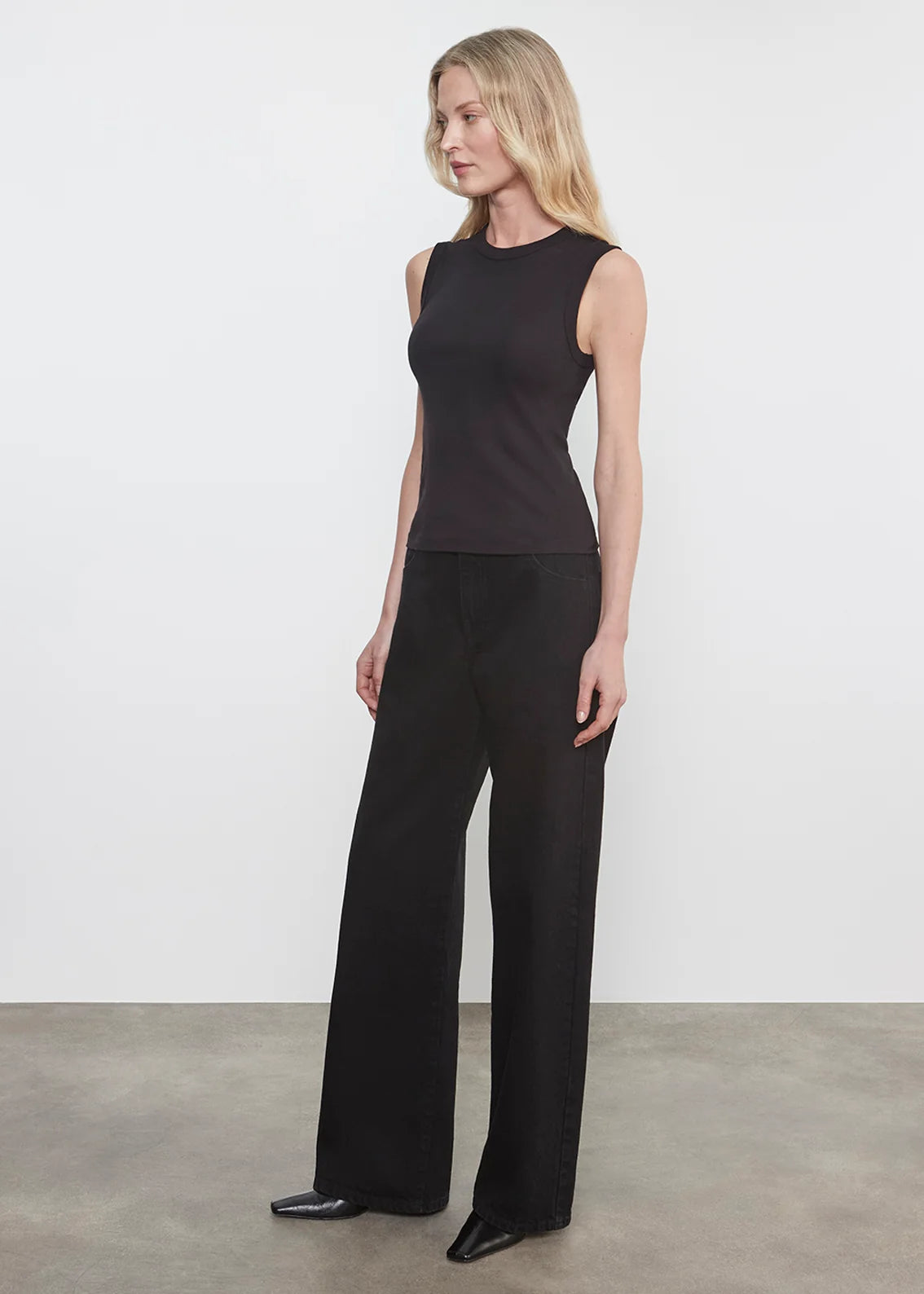 Supima Cotton New Classic Sleeveless - Black